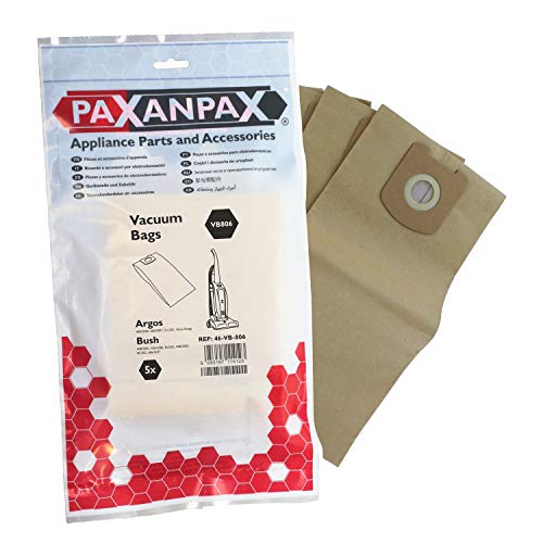 Paxanpax VB806 kompatible Papiertüten Argos Value VU-201 Bush BU202, BC302 Serie (5 Stück) von Paxanpax