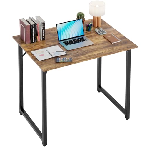 PayLessHere 81,3 cm Computertisch Kleiner Schreibtisch mit verstellbaren Füßen, moderner einfacher Schreibtisch für Home Office, Vintage von PayLessHere