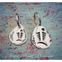 Handgestempelter Katzenanhänger Fisch Design, Name & Nummer Handgestempelter Katzenanhänger Fisch Design, Name & Nummer von PaytonLeighTreasures