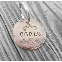 Handgestempelte Rustikale Kupfer-Hundemarke - Personalisierte Haustiermarke von PaytonLeighTreasures