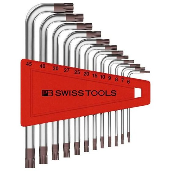 PB Swiss Tools - Winkelschraubendreher-Satz 12-teilig T6-T55 von Pb Swiss Tools
