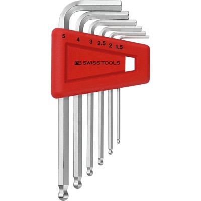 Winkelschraubendreher-Satz 6-teilig 1,5-5mm Kugelkopf Winkelschraubendreher-Satz 6-teilig 1,5-5mm Kugelkopf von Pb Swiss Tools