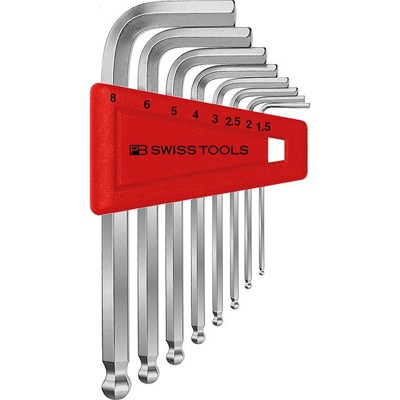 Winkelschraubendreher-Satz 8-teilig 1,5-8mm Kugelkopf von Pb Swiss Tools