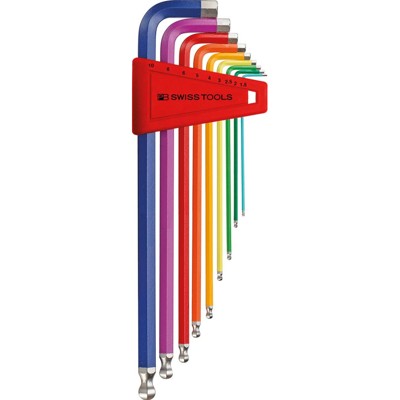 Winkelschraubendreher-Satz bunt mit Kugelkopf 7-teilig 1,5-10mm von Pb Swiss Tools
