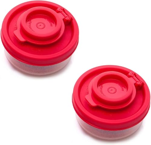 2 Stück rot 40g kleine Salz- und Pfefferstreuer für unterwegs - Mini Streuer Set für Salz und Pfeffer mit Deckel zum Mitnehmen - Perfekt für Reisen, Camping und To-Go, Salzstreuer, Salz und Pfeffer von Pchnfei