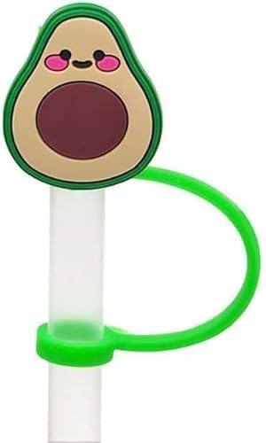 Grüne Avocado-Strohkappe, 8 mm, niedliche Silikon-Trinkhalm-Abdeckkappe für Stanley-Becher, staubdichter Trinkhalm, wiederverwendbare Strohhalm-Spitzen, Deckel, Trinkhalm-Spender, Küchenzubehör Grüne Avocado-Strohkappe, 8 mm, niedliche Silikon-Trinkhalm-Abdeckkappe für Stanley-Becher, staubdichter Trinkhalm, wiederverwendbare Strohhalm-Spitzen, Deckel, Trinkhalm-Spender, Küchenzubehör von Pchnfei