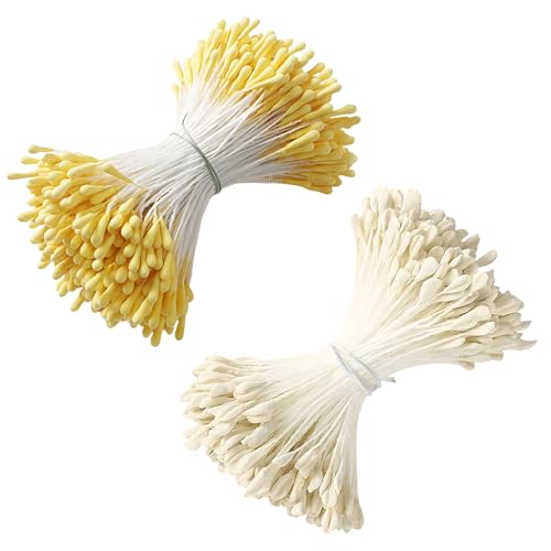Pcone Kon 840 Stück Pfeifenputzer zum Basteln Blumen Pfeifenreiniger zum Basteln, DIY Handwerksprojekt, 420 Stück Mattweiß und 420 Stück Mattgelb, Ideal für Blumenarrangements und Kreativprojekte Pcone Kon 840 Stück Pfeifenputzer zum Basteln Blumen Pfeifenreiniger zum Basteln, DIY Handwerksprojekt, 420 Stück Mattweiß und 420 Stück Mattgelb, Ideal für Blumenarrangements und Kreativprojekte von Pcone Kon