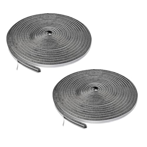 Türdichtung Unten Für Türen Und Fenster, Türbürste Mit Starkem Klebestreifen, Türabdichtung Zur Zugluftreduzierung, Türdichtung Selbstklebend 0.9 Cm X 0.9 Cm X 5 M Pro Rolle (2 Rollen) von Pcone Kon