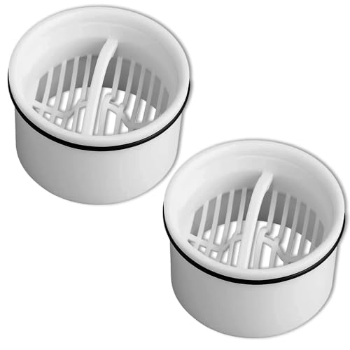 2 Stück Haarsieb Dusche, Kompatibel mit Viega Tempoplex Ablaufgarnitur, Effektiver Haarfilter für Duschablauf, Abfluss Sieb für Dusche und Badewanne von PcvGef
