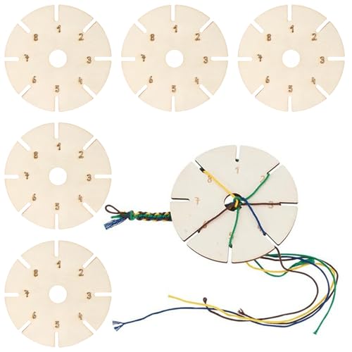 6 KnüPfstern Aus Holz, DIY ArmbäNder KnüPfen Set, Flechtscheibe FüR Handarbeit Enthusiasten, 8 cm/3.1in GrößE FüR Kreatives Basteln Und Geschenkvorbereitung 6 KnüPfstern Aus Holz, DIY ArmbäNder KnüPfen Set, Flechtscheibe FüR Handarbeit Enthusiasten, 8 cm/3.1in GrößE FüR Kreatives Basteln Und Geschenkvorbereitung von PcvGef