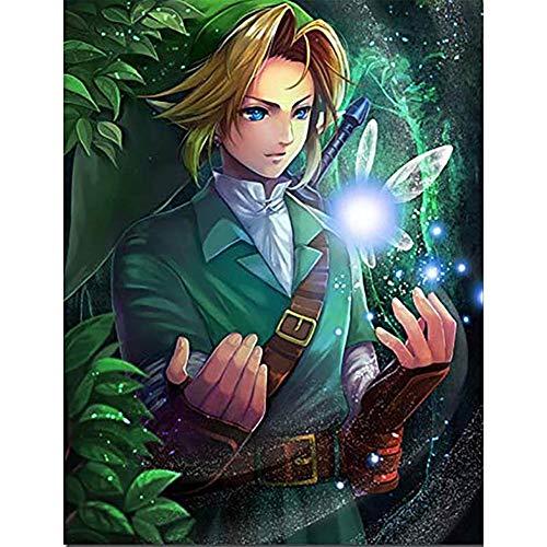 5D Diamantmalerei Kits Große Größe Bilder Legende von Zelda Erwachsene Kinder Bunt Kristall Diamant Bilder Handarbeit Stickerei Diamond Painting Kreuzstich Art Wohnkultur 70x90cm W4929 von PeBoo