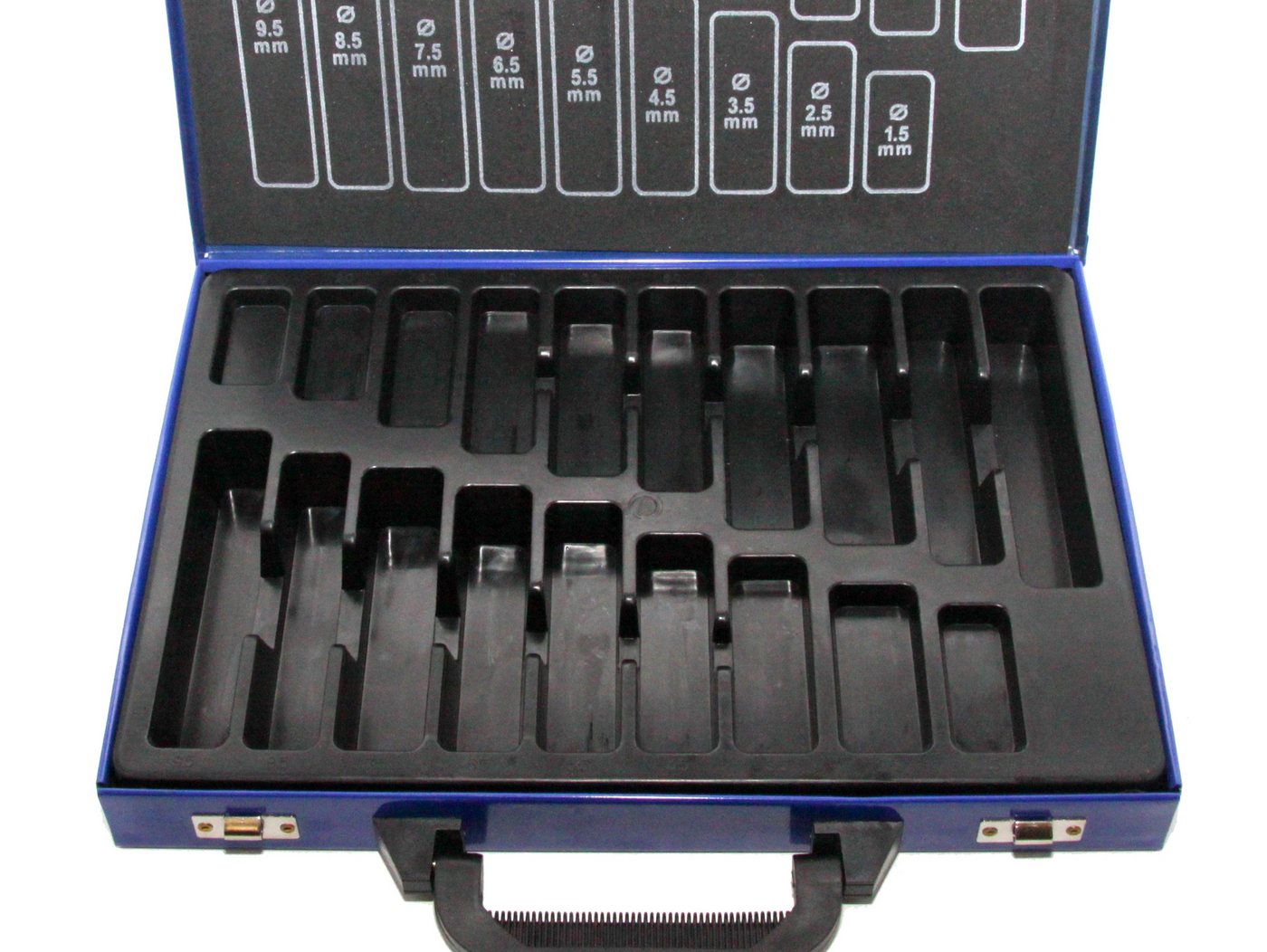 PeTools Bohrersatz Leerbox für Bohrer-Set (170 tlg) Spiralbohrer Metallbohrer Leerkassette 1 - 10mm, 19 Fächer von 1,0mm bis 10,0mm in 0,5mm Schritten von PeTools