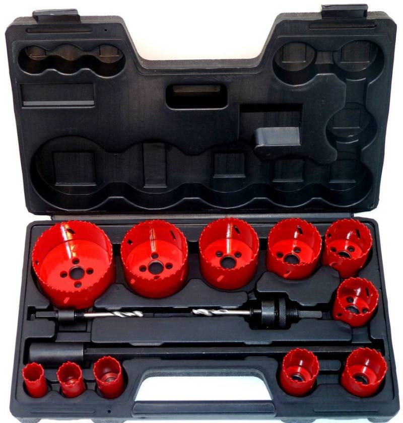 PeTools Lochsäge 14tlg HSS-E Co8 Edelstahl-Dosenbohrer-Bohrer 19-76mm Set Lochsägen, 14-tlg. von PeTools