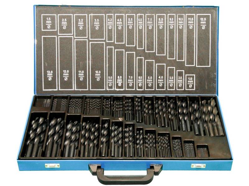 PeTools Metallbohrer Spiralbohrer 230tlg HSS-R, Metallbohrer Stahlbohrer 1-13mm DIN338, (230-tlg), HSS-R Qualität von PeTools