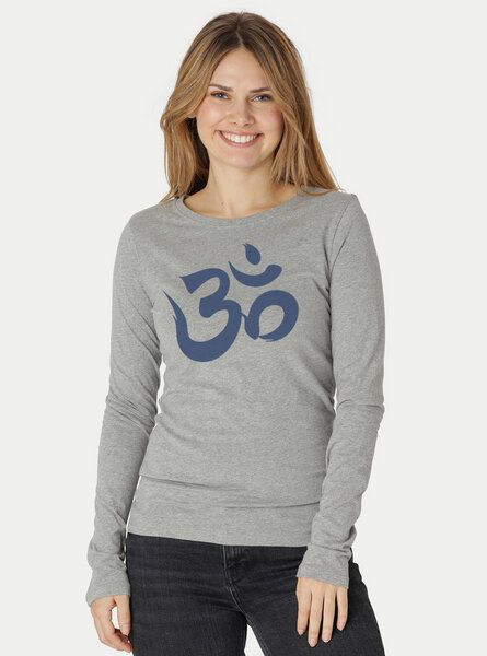Peaces.bio - handbedruckte Biomode Bio-Damen-Langarmshirt "OM" von Peaces.bio - handbedruckte Biomode