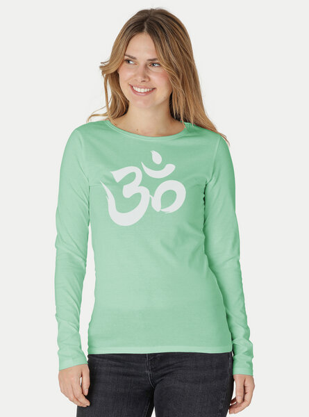 Peaces.bio - handbedruckte Biomode Bio-Damen-Langarmshirt "OM" von Peaces.bio - handbedruckte Biomode