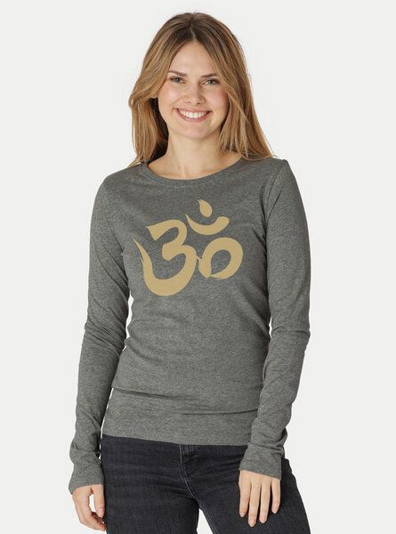 Peaces.bio - handbedruckte Biomode Bio-Damen-Langarmshirt "OM" von Peaces.bio - handbedruckte Biomode