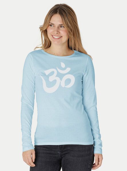 Peaces.bio - handbedruckte Biomode Bio-Damen-Langarmshirt "OM" von Peaces.bio - handbedruckte Biomode