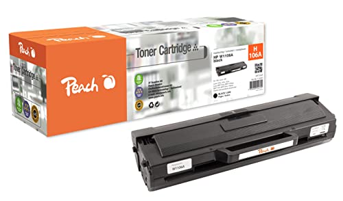 Peach H106-W1106 Tonermodul schwarz ersetzt HP No. 106A, W1106A für z.B. HP Laser MFP 137 fnw, HP Laser 107 a, HP Laser 107 r, HP Laser 107, HP Laser 107 w, HP Laser MFP 130, HP Laser MFP 135 a von Peach