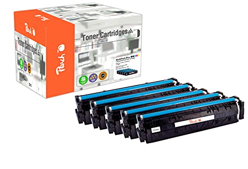Peach H203-CF540/1/2/3-C05 Spar Pack Plus Tonermodule (2xBK, C, M, Y) ersetzt HP No. 203A, CF540A*2, CF541A, CF542A, CF543A für z.B. HP Color LaserJet Pro M 254 dw, HP Color LaserJet Pro MFP M 280 nw von Peach