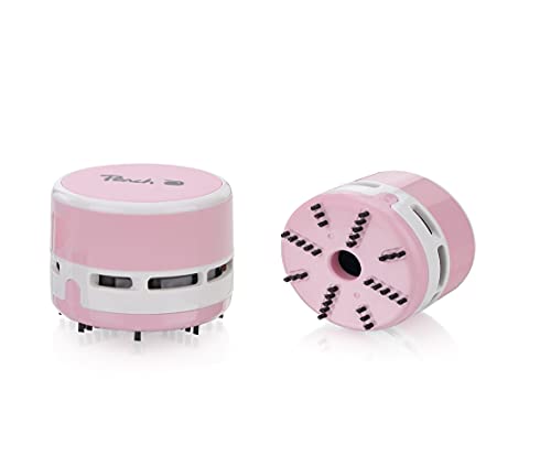 Peach Mini Staubsauger - batteriebetrieben (2x AA) - hohe Saugkraft - pink - PA105, 1 Stück von Peach