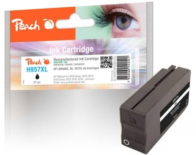 Peach Patrone HP Nr.957XL Black mit OEM Chip von Peach