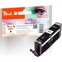 Peach Tintenpatrone foto schwarz ersetzt Canon CLI-571BK von Peach