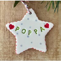 Handgemachter Keramik-sternanhänger Geschenk Für Poppa von PeachBlossomStudio