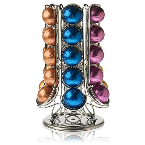 Peak Coffee Nespresso Vertuo Kaffee Kapselhalter - Kaffee Ständer mit extra Stauraum im Inneren für 1 große Box oder 3 kleine Espresso Boxen - Kaffee Kapsel Aufbewahrung für 30 Kaffee Pods Peak Coffee Nespresso Vertuo Kaffee Kapselhalter - Kaffee Ständer mit extra Stauraum im Inneren für 1 große Box oder 3 kleine Espresso Boxen - Kaffee Kapsel Aufbewahrung für 30 Kaffee Pods von Peak Coffee