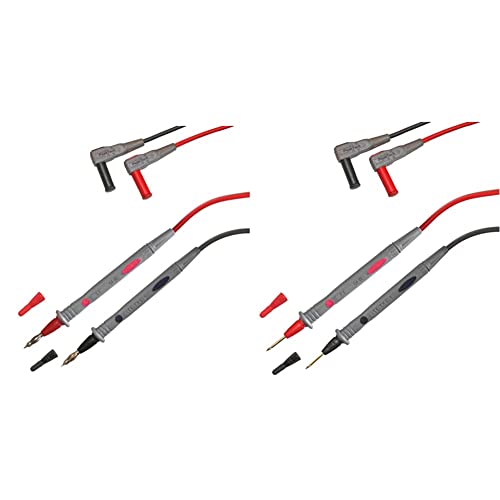 PeakTech 1 Paar flexible Multimeter Messleitungen 120 cm, 4mm Prüfleitungen, 1000 V AC/DC, 10A, CAT III / IV, 1 Stück, TKS-4 & 1 Paar flexible Multimeter Messleitungen 120 cm, 4mm Prüfleitungen, TKS-8 von PeakTech