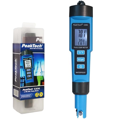 PeakTech 5306 – 3 in 1 PH-Meter in Stiftform für PH/EC/TEMP von PeakTech