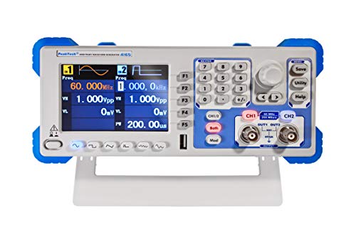 PeakTech 4165 - 1µHz - 65MHz Arbitrary Waveform Generator, 2-Kanal Arbiträrgenerator, 200 MHz Frequenzzähler, Arbiträrer Funktionsgenerator, AM, FM, PM, PWM, FSK, TFT-Farbdisplay, Sweep/Burstfunktion von PeakTech