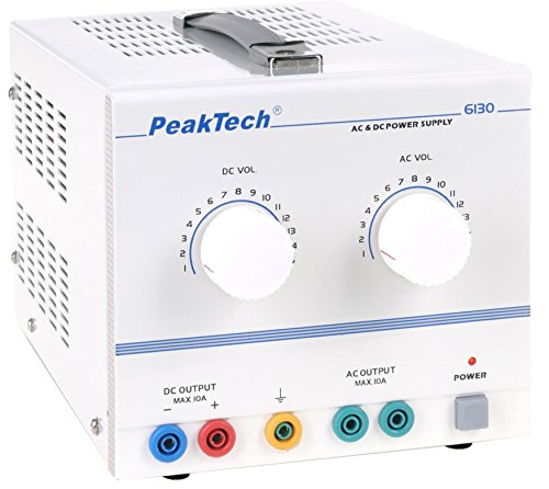 PeakTech DC AC Labornetzteil - Labornetzgerät 1 - 15V / 10A, linear, 1 Stück, P 6130 von PeakTech