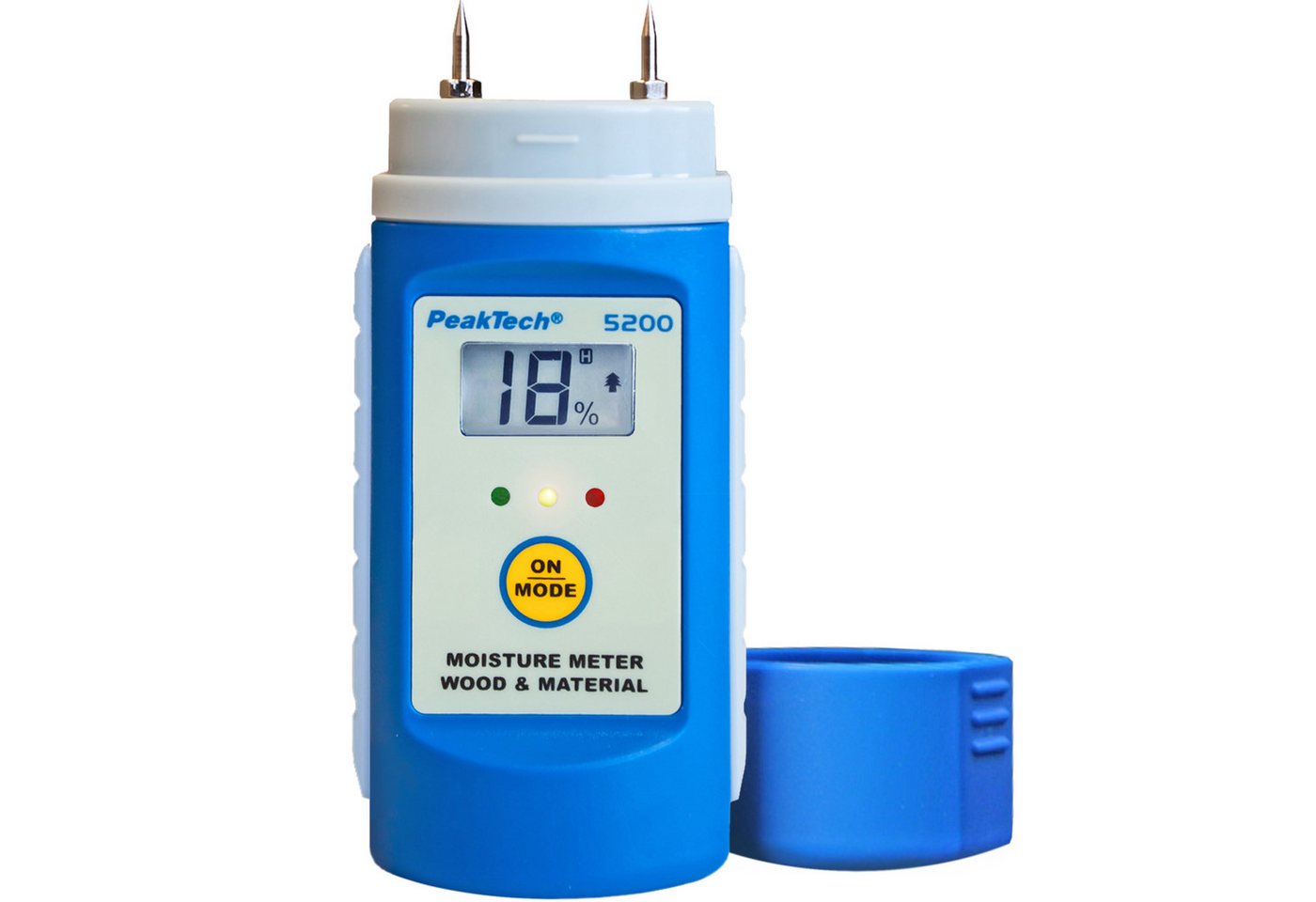 PeakTech Feuchtigkeitsmesser PeakTech 5200: Holz- und Materialfeuchtemessgerät ~ 2 Pin Stech-Sensor, (1-St) von PeakTech