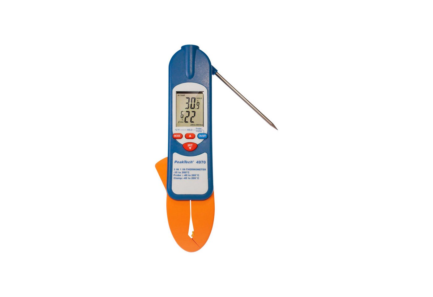 PeakTech Infrarot-Thermometer PEAKTECH IR-Thermometer P 4970, Temperaturzange, -35...+260°C von PeakTech
