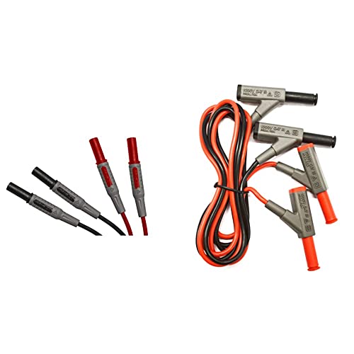 PeakTech Isolierte 4 mm Verbindungsleitungen - CAT III 1000 V, 1 Stück, P 7020 & PeakTech Isolierte 4 mm Verbindungsleitung mit Kupplung - CAT III 1000 V, 1 Stück, P 7025 von PeakTech