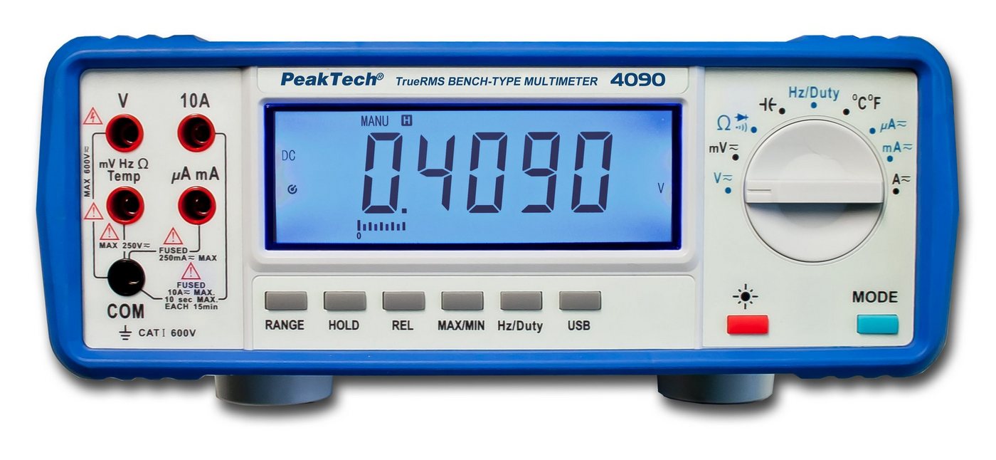 PeakTech Multimeter PeakTech 4090: TrueRMS Tischmultimeter ~ 22.000 Counts ~ mit USB von PeakTech