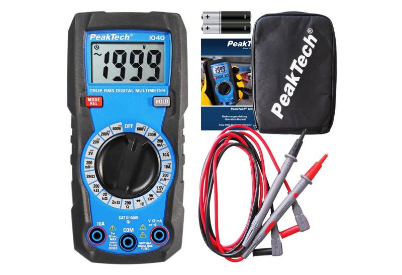 PeakTech Multimeter PeakTech 1040: Mini TrueRMS Digital Multimeter 2000 Counts von PeakTech