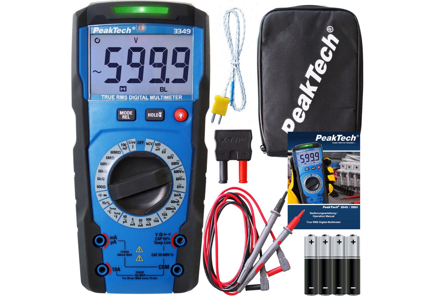 PeakTech Multimeter PeakTech 3349: Profi True RMS Digitalmultimeter ~ 6.000 Counts ~ 600V PeakTech Multimeter PeakTech 3349: Profi True RMS Digitalmultimeter ~ 6.000 Counts ~ 600V von PeakTech