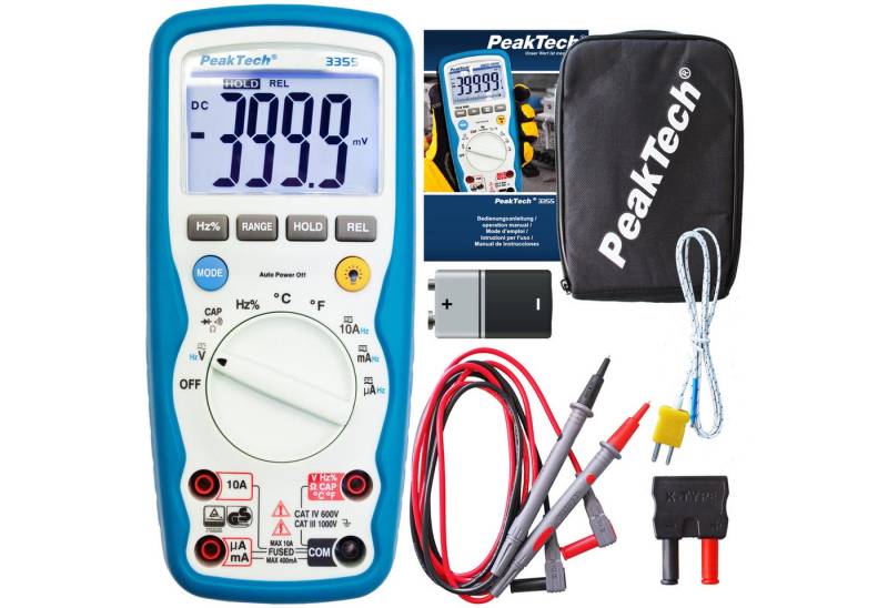PeakTech Multimeter PeakTech 3355: Digitalmultimeter ~ 4.000 Counts ~ 1000V / 10A AC/DC von PeakTech