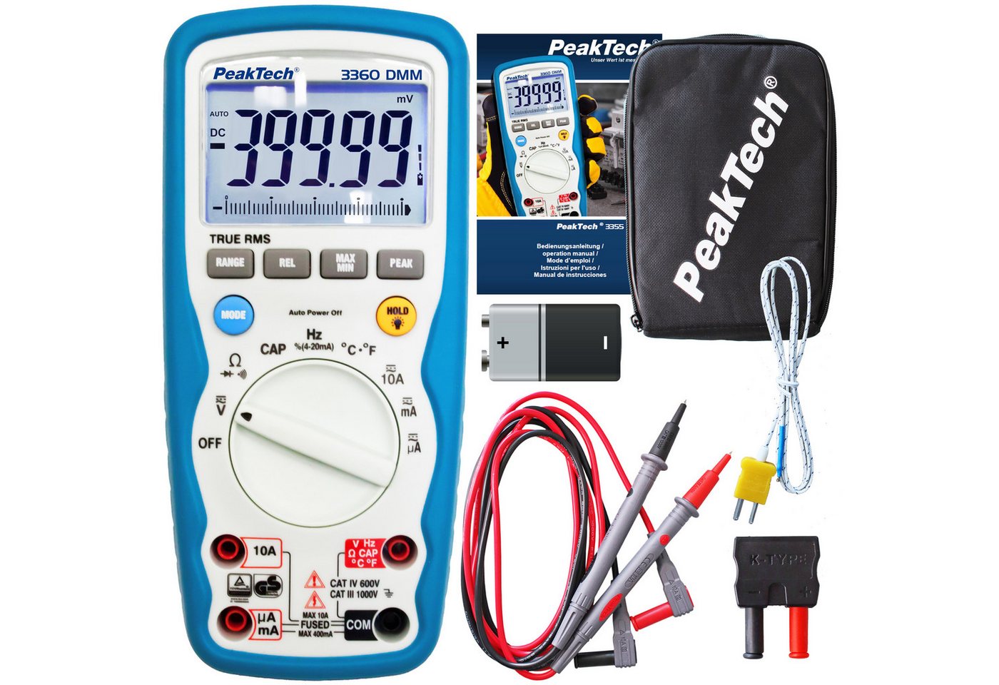 PeakTech Multimeter PeakTech 3360: TRMS Digitalmultimeter ~40.000 Counts ~1000V/10A AC/DC PeakTech Multimeter PeakTech 3360: TRMS Digitalmultimeter ~40.000 Counts ~1000V/10A AC/DC von PeakTech