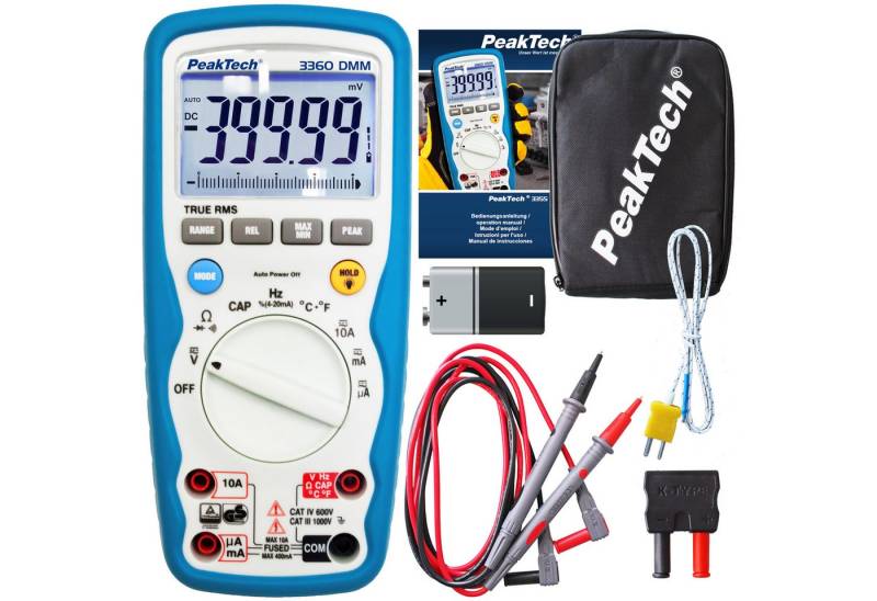 PeakTech Multimeter PeakTech 3360: TRMS Digitalmultimeter ~40.000 Counts ~1000V/10A AC/DC PeakTech Multimeter PeakTech 3360: TRMS Digitalmultimeter ~40.000 Counts ~1000V/10A AC/DC von PeakTech