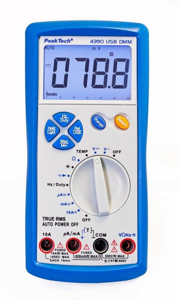 PeakTech Multimeter PeakTech 4390: TrueRMS Digitalmultimeter ~ 6.000 Counts ~ 600V von PeakTech
