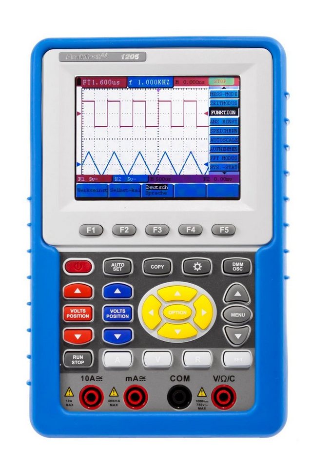 PeakTech Multimeter PeakTech P 1205: 20 MHz / 2 CH Hand-Oszilloskop mit Digitalmultimeter von PeakTech