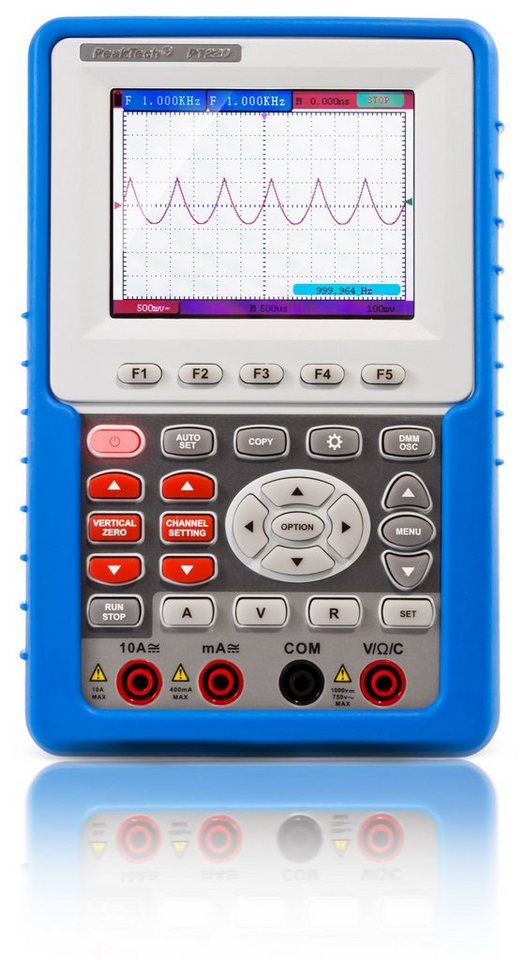 PeakTech Multimeter PeakTech P 1220: 20 MHz / 1 CH Hand-Oszilloskop mit Digitalmultimeter von PeakTech
