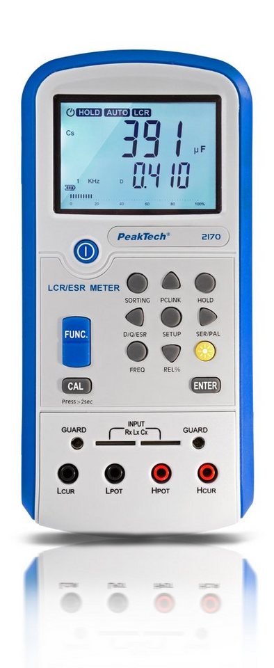 PeakTech Multimeter PeakTech P 2170: LCR-/ESR-Meter, 100 Hz - 100 kHz, mit USB, (1 St) von PeakTech