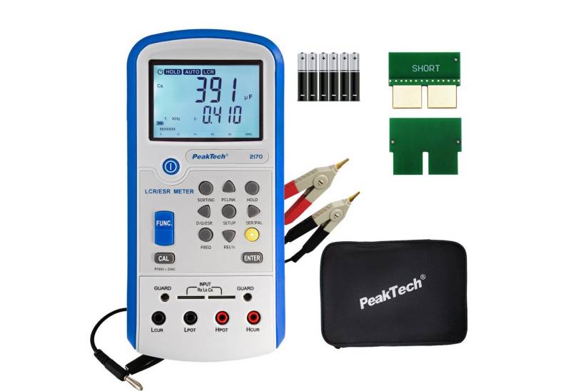 PeakTech Multimeter PeakTech P 2170: LCR-/ESR-Meter, 100 Hz - 100 kHz, mit USB, (1 St) von PeakTech
