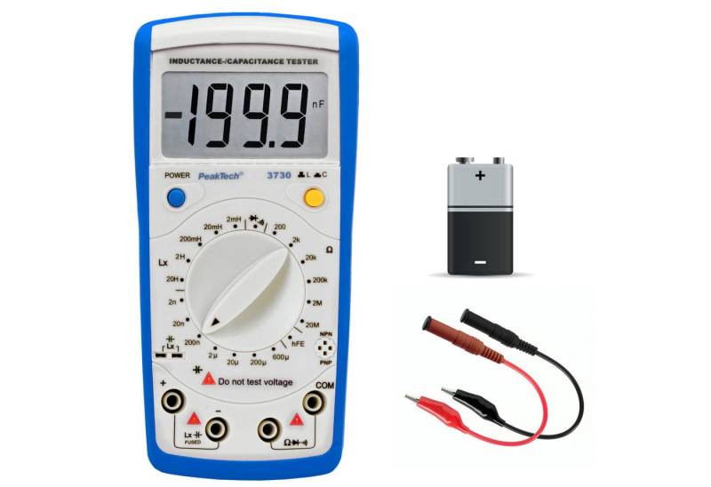 PeakTech Multimeter PeakTech P 3730: LCR-Meter ~ 2.000 Counts ~ 20MOhm ~ 200µF ~ 20H, (1 St) von PeakTech