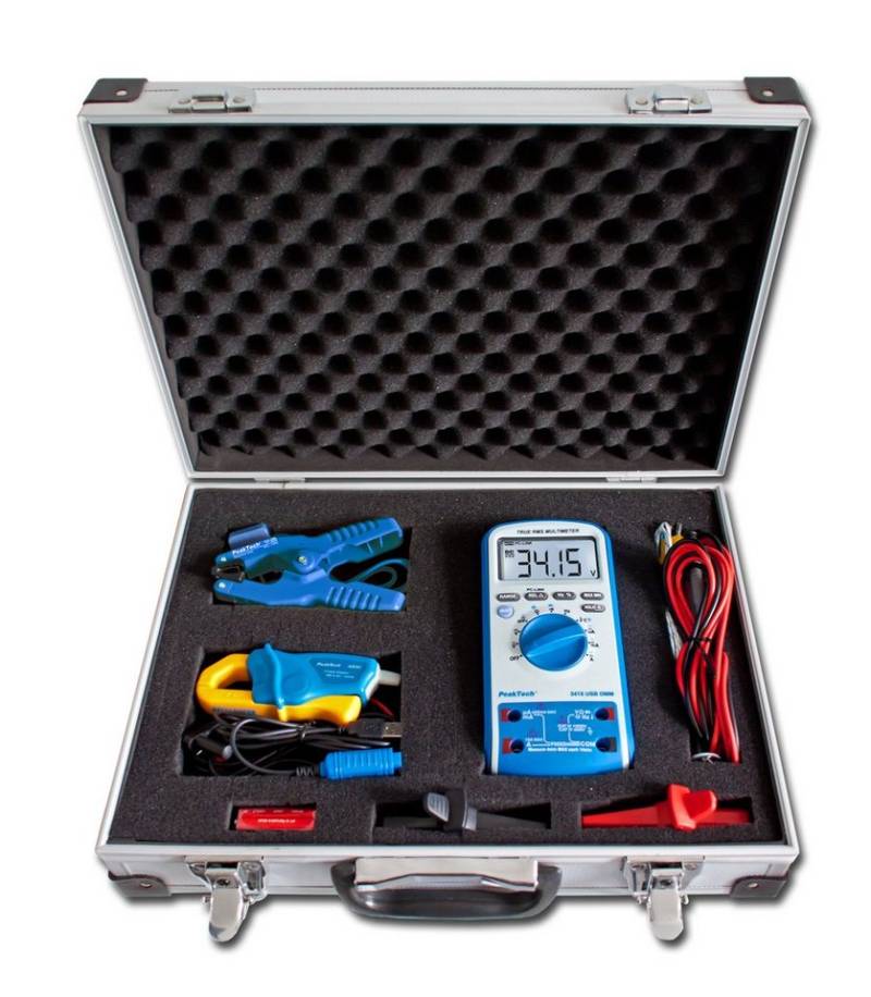 PeakTech Multimeter PeakTech P 8100: Messgeräte-Set im Tragekoffer Multimeter & Stromzange, (1 St) von PeakTech