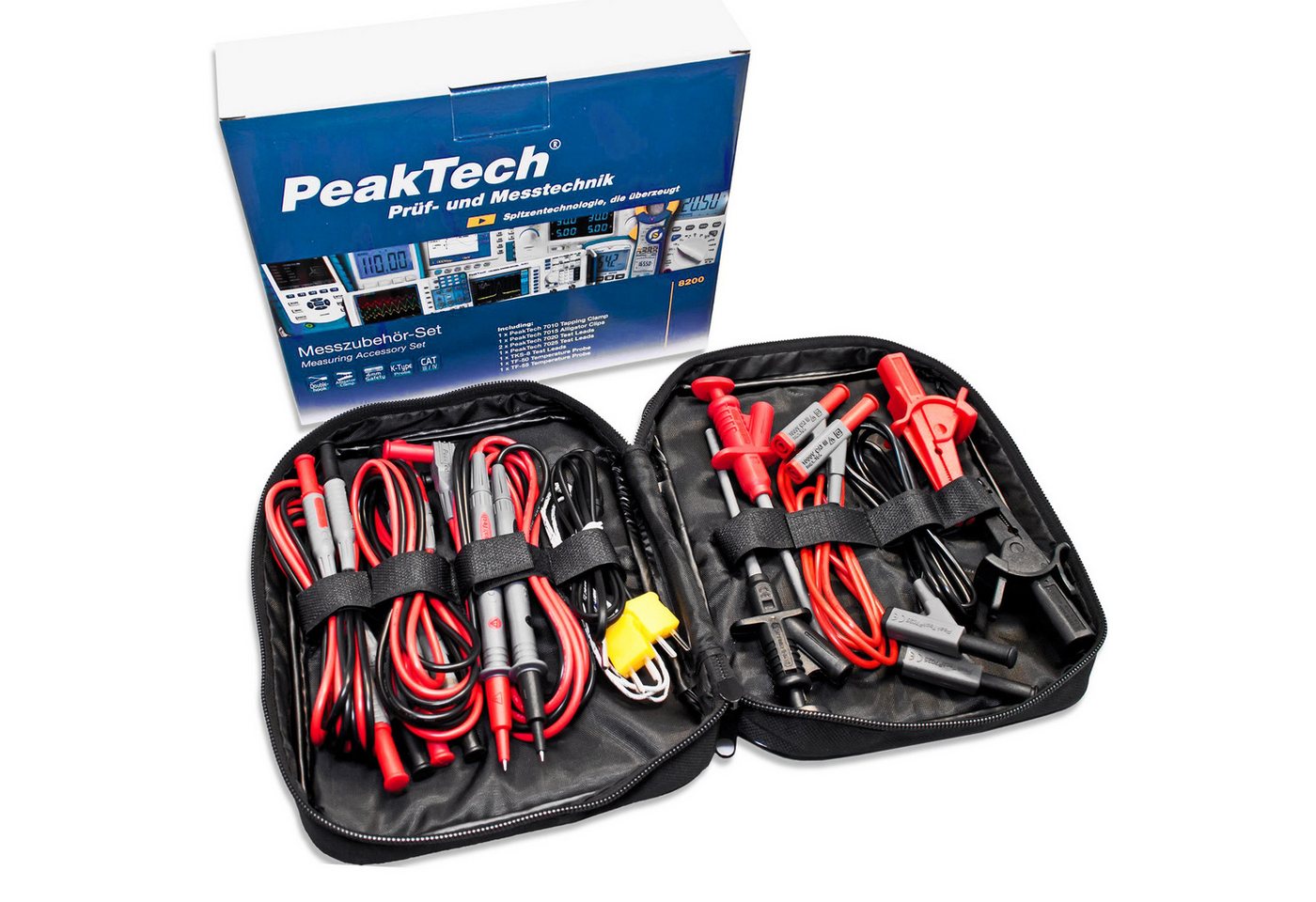 PeakTech Multimeter PeakTech P 8200: Messzubehör-Set ~ mit Prüfleitungen, (1 St) von PeakTech